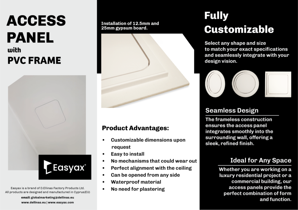 ACCESS PANEL WITH PVC FRAME advantages
